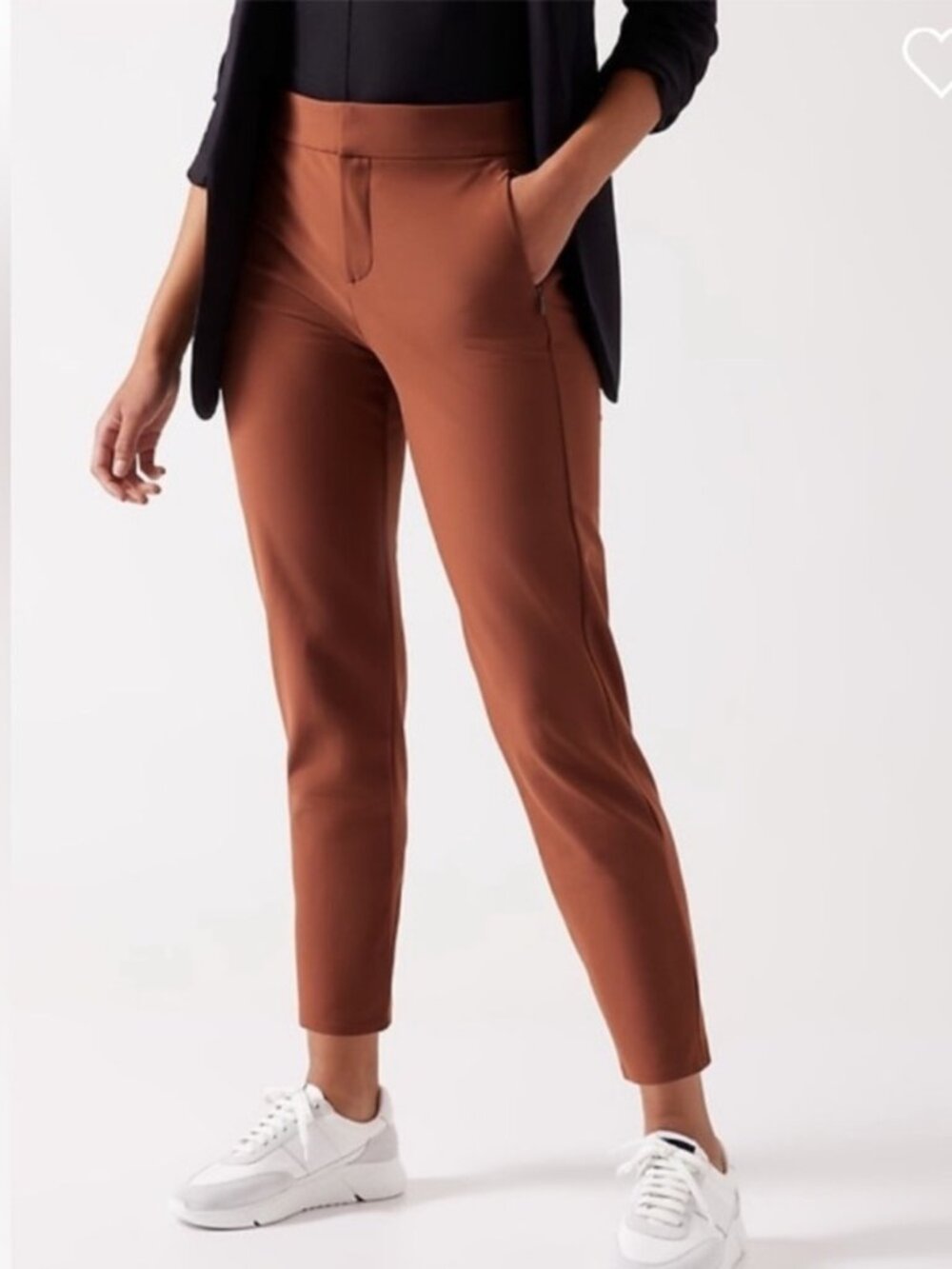 Athleta Stellar Skinny High Rise Slim Fit Trouser Rust Size 8